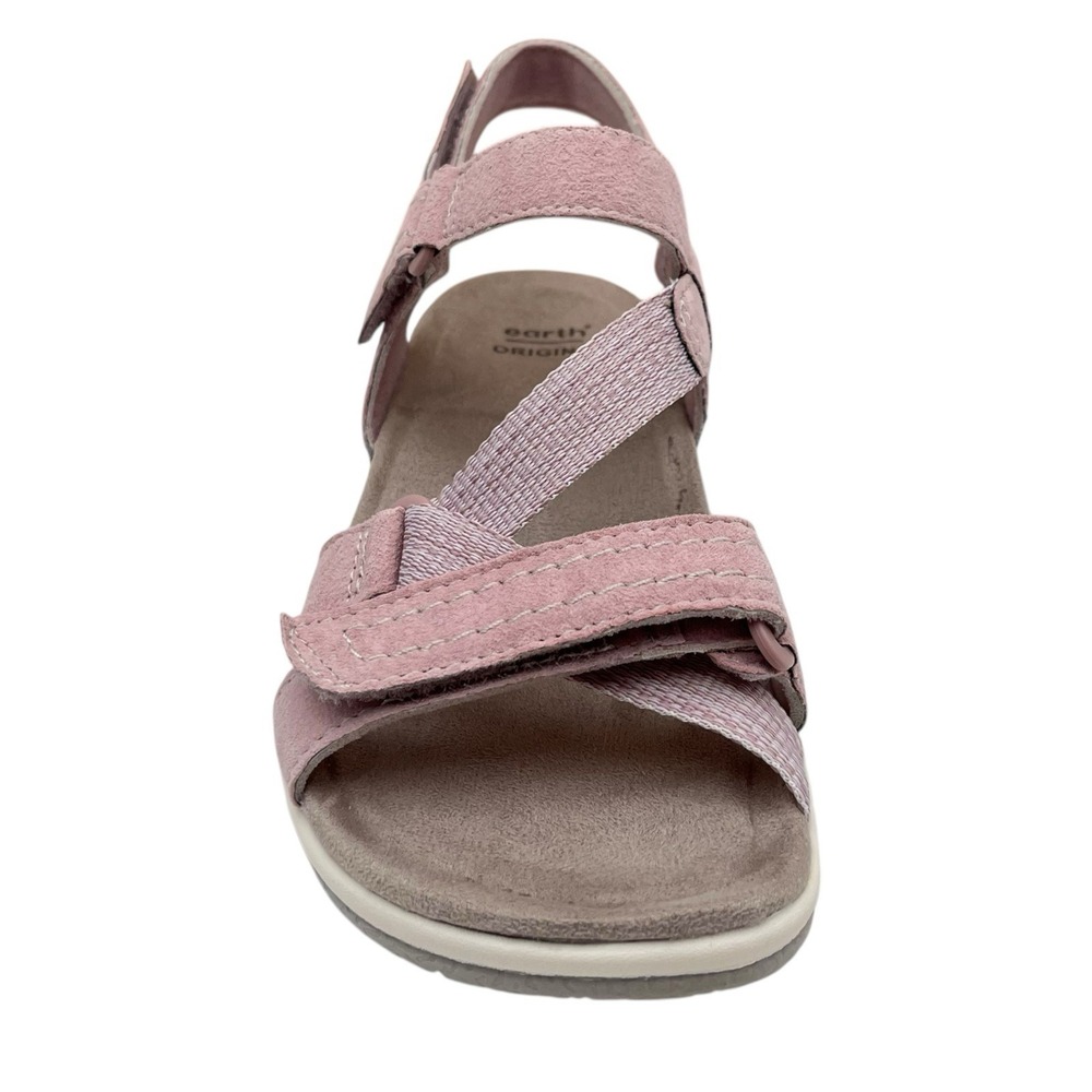 Earth Origins Womens Savoy Slade Adjustable Leather Sandals Sz 8 Wide Light Pink - Picture 7 of 13
